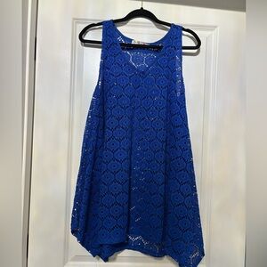 Boutique Blue Lace Swim Coverup